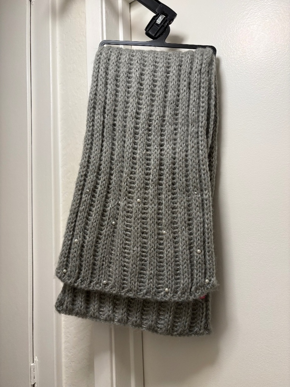 NWT Betsey Johnson knit scarf with pearl details